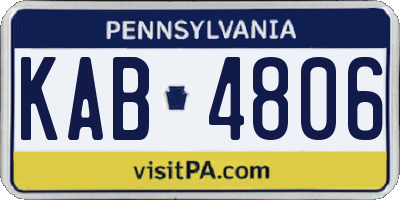PA license plate KAB4806