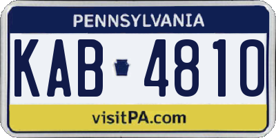 PA license plate KAB4810