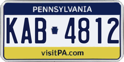 PA license plate KAB4812