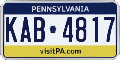 PA license plate KAB4817