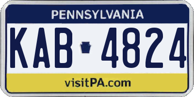 PA license plate KAB4824