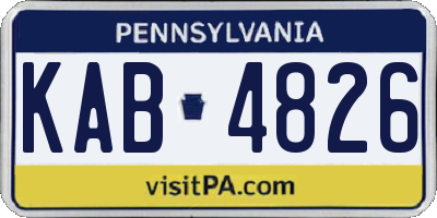 PA license plate KAB4826
