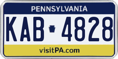PA license plate KAB4828