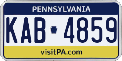 PA license plate KAB4859