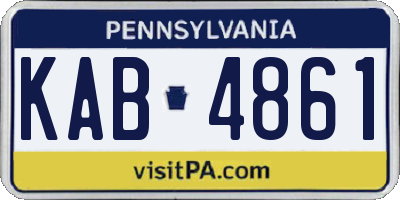 PA license plate KAB4861