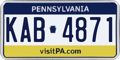 PA license plate KAB4871