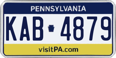 PA license plate KAB4879