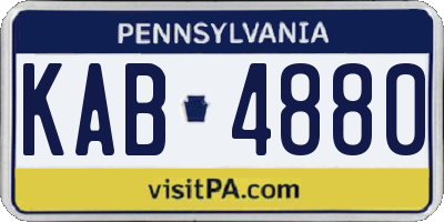PA license plate KAB4880