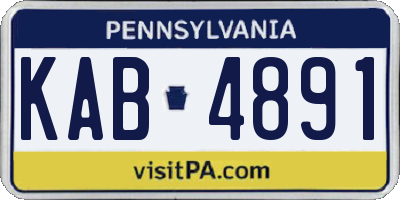 PA license plate KAB4891