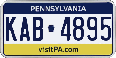PA license plate KAB4895