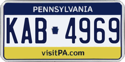 PA license plate KAB4969