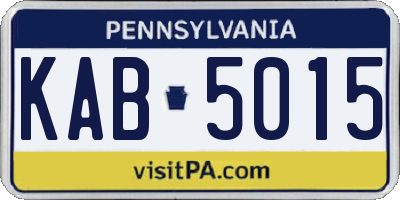 PA license plate KAB5015