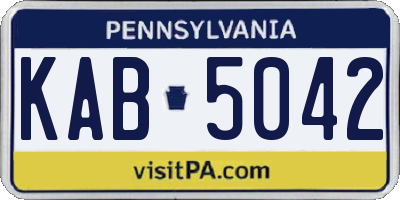 PA license plate KAB5042
