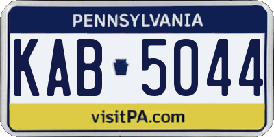 PA license plate KAB5044