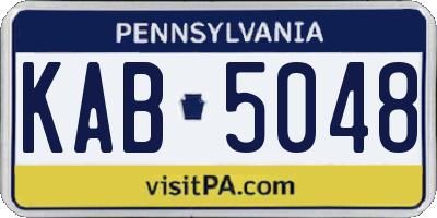 PA license plate KAB5048