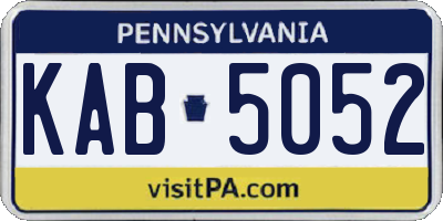 PA license plate KAB5052