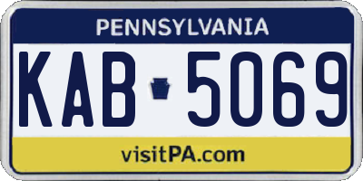 PA license plate KAB5069