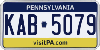 PA license plate KAB5079