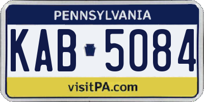 PA license plate KAB5084
