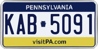 PA license plate KAB5091