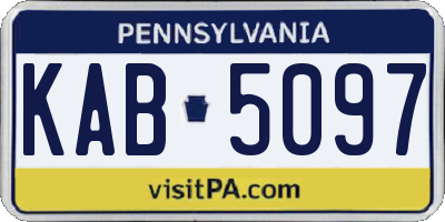 PA license plate KAB5097