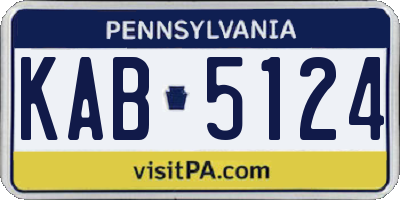 PA license plate KAB5124