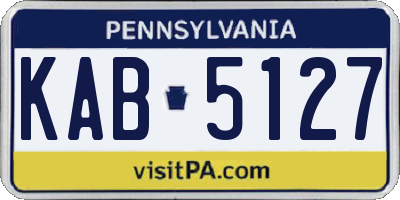 PA license plate KAB5127