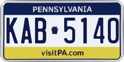 PA license plate KAB5140