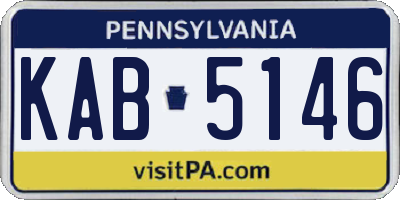 PA license plate KAB5146