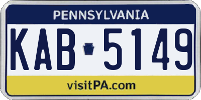 PA license plate KAB5149