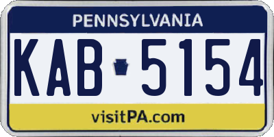 PA license plate KAB5154