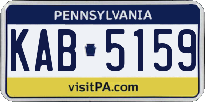PA license plate KAB5159