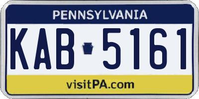 PA license plate KAB5161