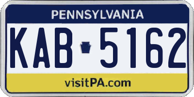 PA license plate KAB5162