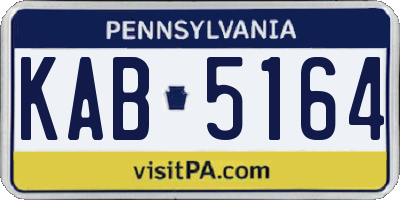 PA license plate KAB5164