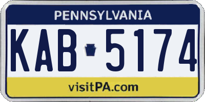 PA license plate KAB5174