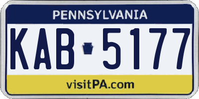 PA license plate KAB5177