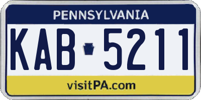 PA license plate KAB5211
