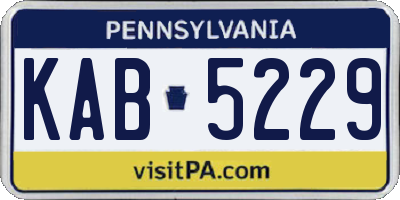 PA license plate KAB5229