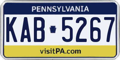 PA license plate KAB5267
