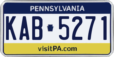 PA license plate KAB5271