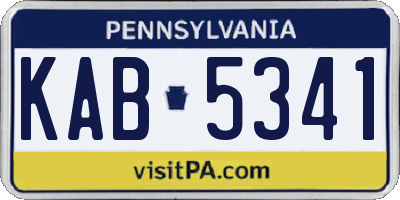 PA license plate KAB5341