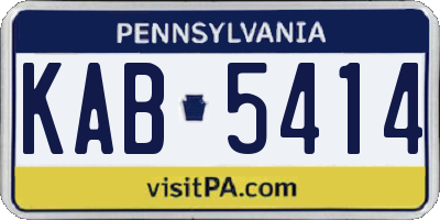 PA license plate KAB5414