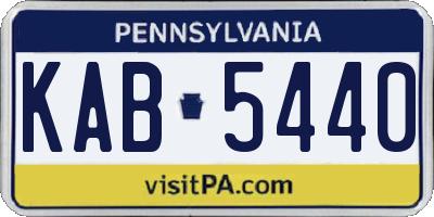 PA license plate KAB5440