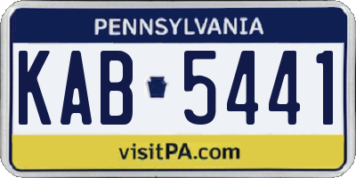 PA license plate KAB5441
