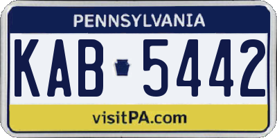 PA license plate KAB5442