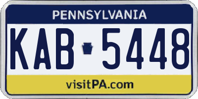 PA license plate KAB5448