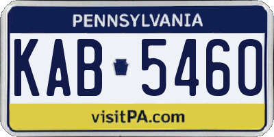 PA license plate KAB5460