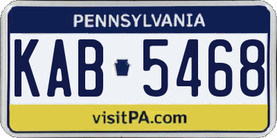 PA license plate KAB5468