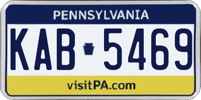 PA license plate KAB5469